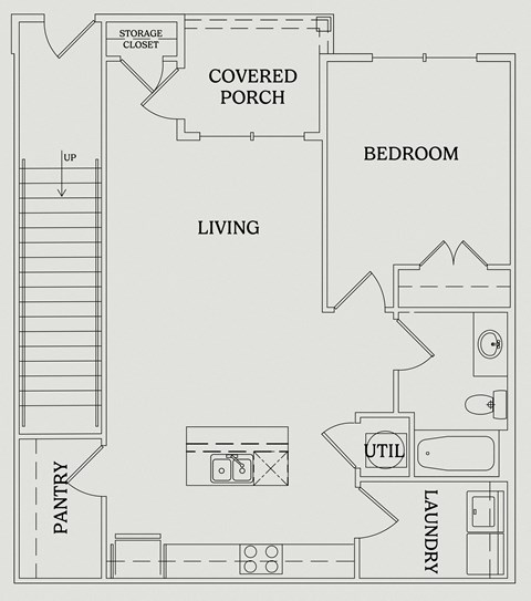a floor plan of a bedroom apartment with a bedroom and a living room